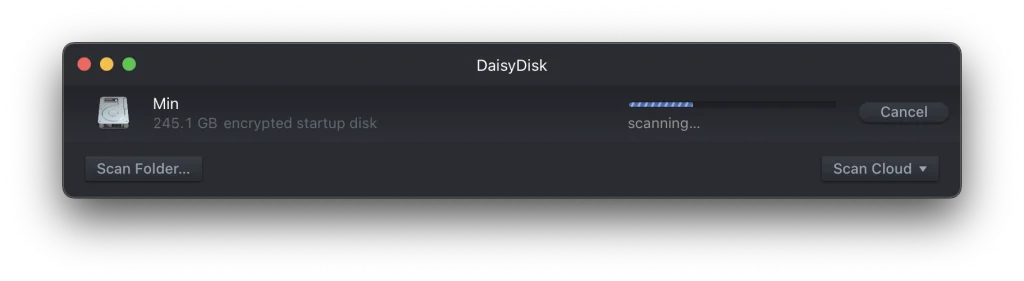 데이지 디스크(DaisyDisk) 메인에서 우측 화살표